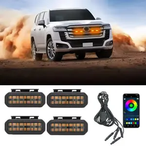 18LED Front Grille Light for Land Cruiser 300 Off-Road Car Daytime Running Light Wheel Eyebrow Lamp 12V Upgrade Visibility & Style