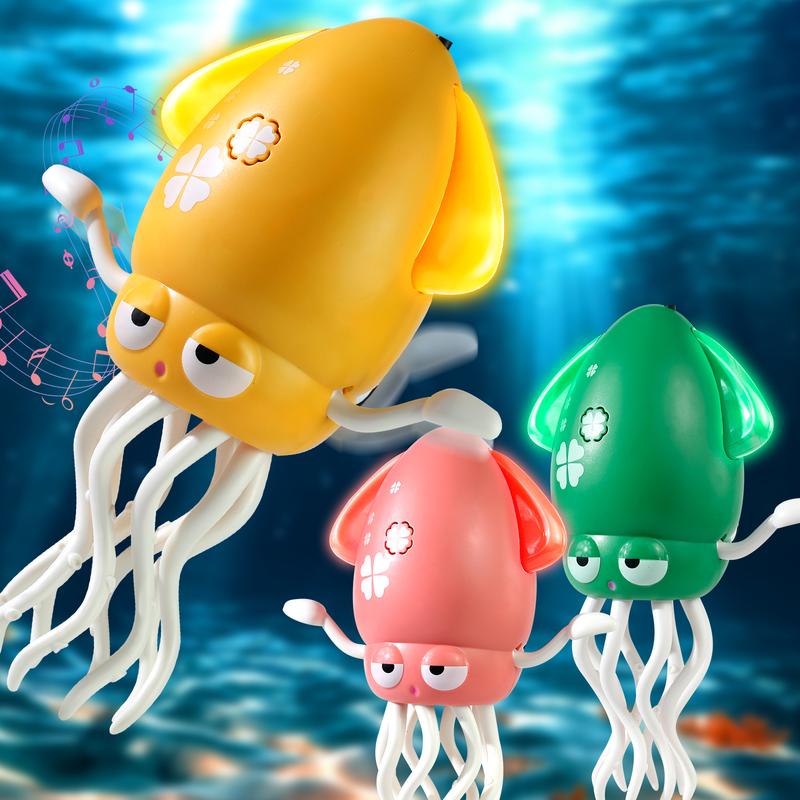 Dancing Squid Toy for Kids with LED Lights & Music 8-Leg Action ...