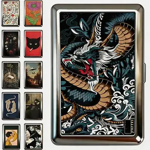 With fashionable retro storage box - card holder box, multi-functional metal iron box, multi-purpose storage box suitable for small pieces of jewelry, business cards, ID cards, etc., suitable for easy carrying when going out