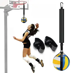 Volleyball Jump Training Band Hanging Spike Trainer for Home Practice, Adjustable Rebound Waist Belt for Spiking & Setting, Vertical Jump Aid for Touch Height, Basketball & Soccer Agility Trainer, Indoor Small-Space Training Equipment