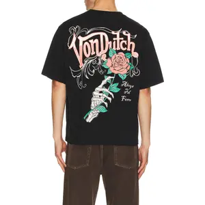 Von Dutch Always Forever Boxy Crop Tee in Jet Black Unisex