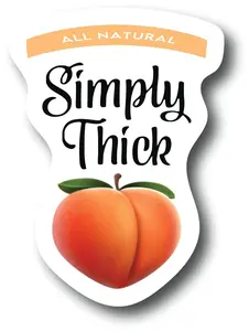 Simply Thick Waterproof Decal Funny Sticker for Car, Laptop, Truck, Van, Wall, Cell Phone NI5
