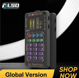 X55 Pro Mini Sound Card Bundle - Handheld Professional Podcast Mixer with Voice FX, Voice Changing, High-Quality Recording, and Mic Case for Streamers