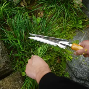 Multi-Functional Weeding Tool, Stainless Steel Sawtooth Shovel, Garden Weed Removal, Root Puller, Yard Maintenance Tool, Gardening Essential