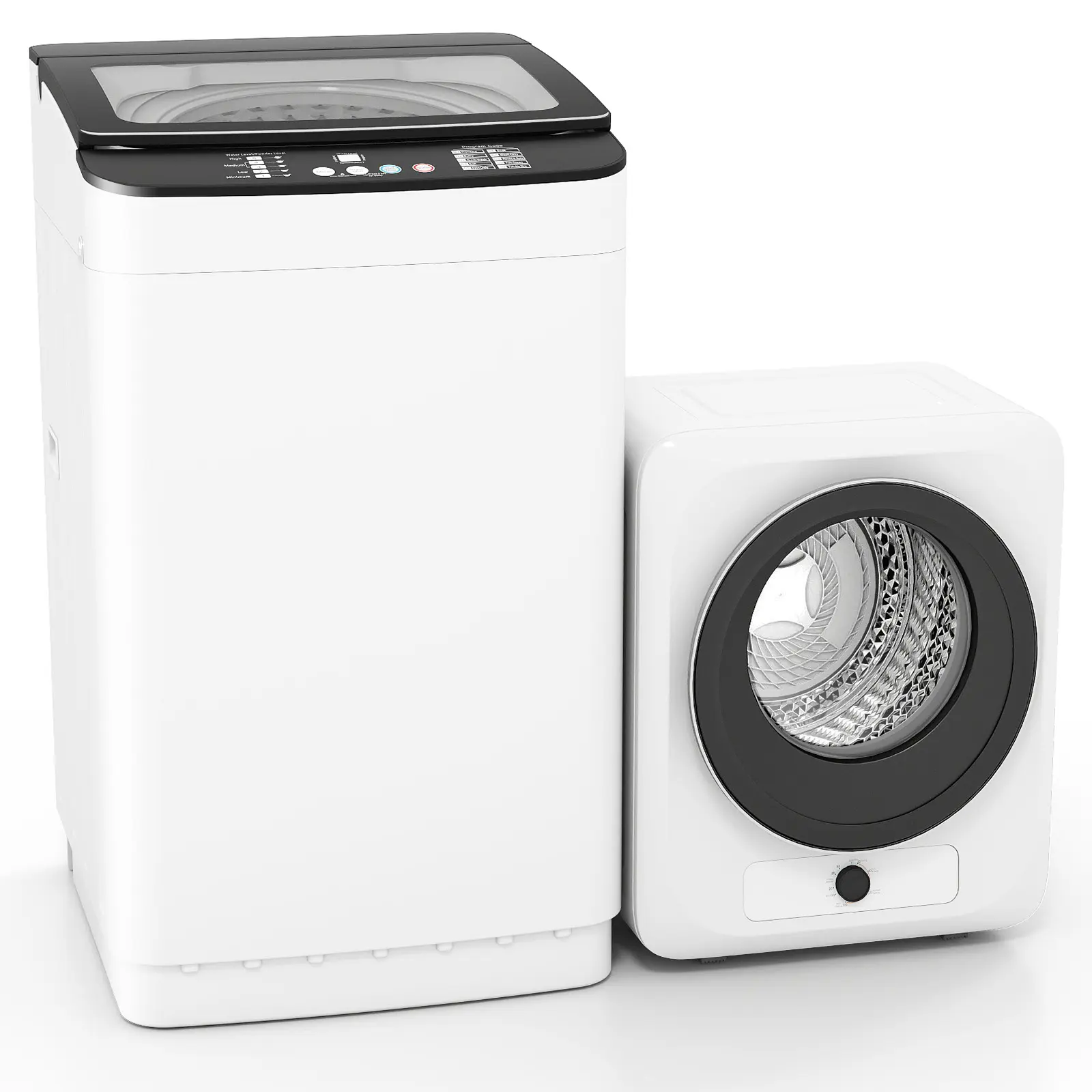 Auertech Portable Washer & Dryer Combo, 28Lbs Fully Automatic Washing Machine & 1.5 Cu. Ft. Dryer, Compact Laundry Set for Apartment, RV & Dorm automatica