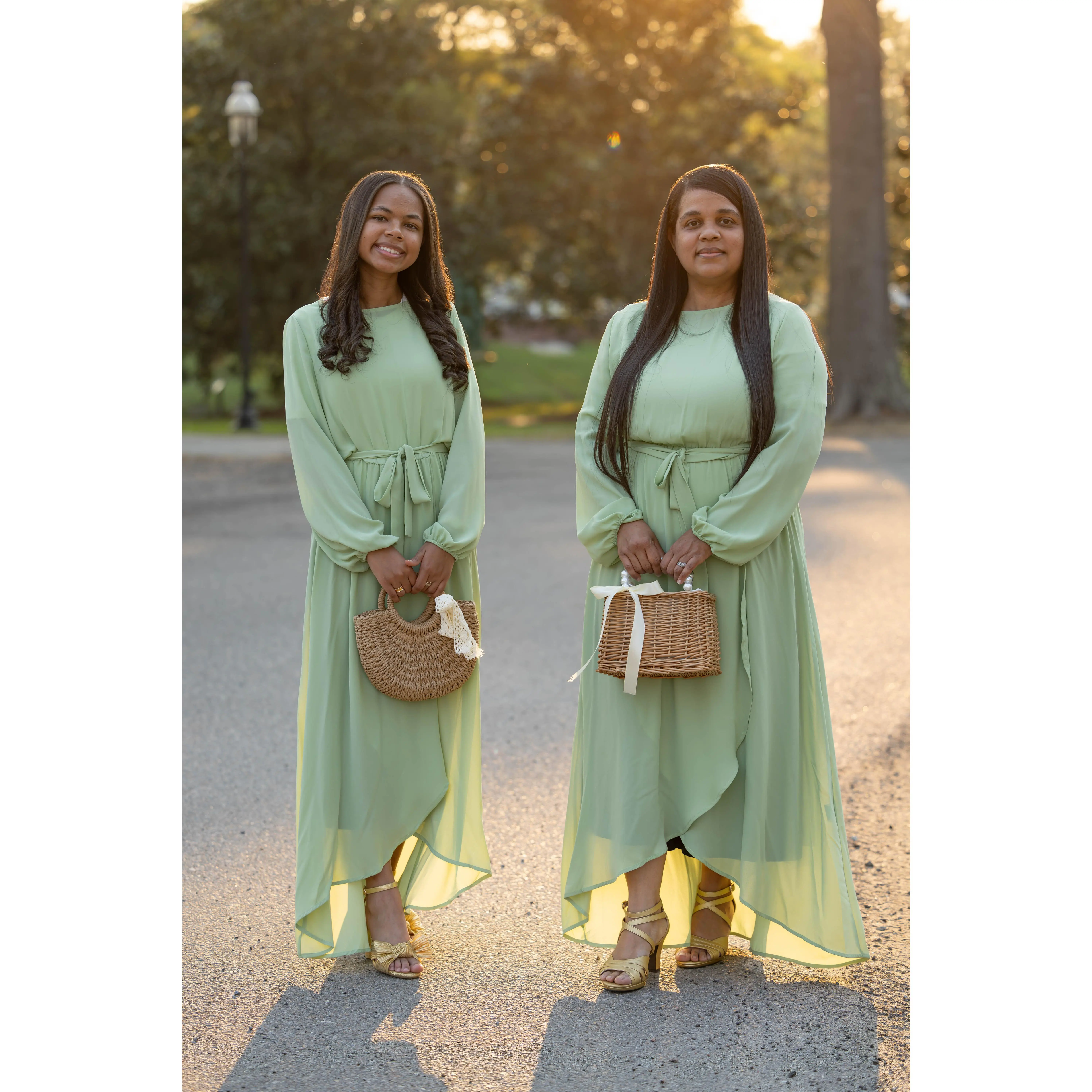 Women's Modest Casual Elegant Comfortable Esther Dress - Sage, Everyday