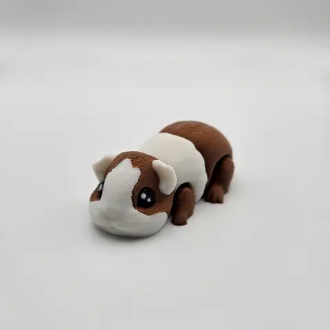 3D Printed Articulating Guinea Pig (Hamster) Figurine Great Gift and Desk Figure