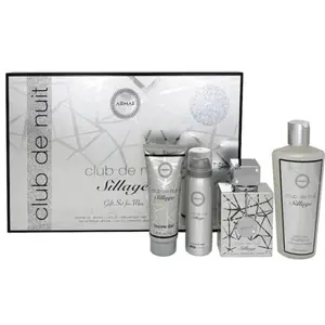 ARMAF SET CLUB DE NUIT SILLAGE 4 PCS 3,6 OZ + BODY + SPRAY FOR MEN