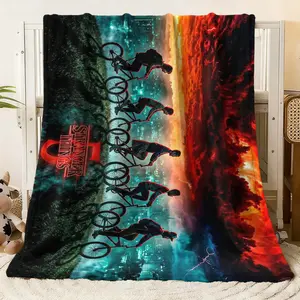 Stranger Things Themed Plush Throw Blanket