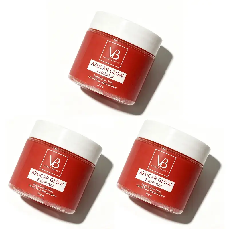 VB BLANQUEACULOS AZUCAR GLOW Exfoliant & Brightening Sugar Scrub Hydrating Exfoliating Facial Cleanser for Smooth Skin 100g Cleansing Daily