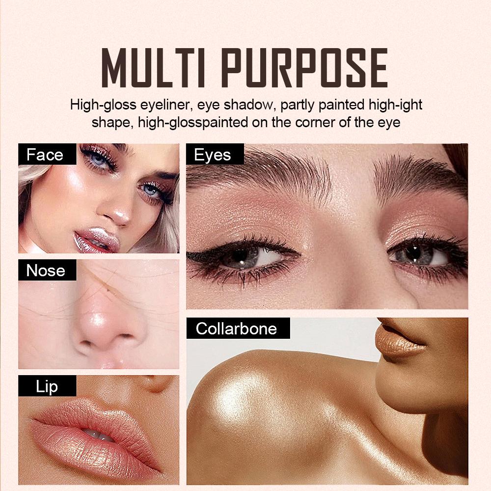 6-Color Double-Headed Eyeshadow Highlight Sticks Shimmer Creamy for Effortless Eye Makeup Touch-Ups Multifunctional & Portable