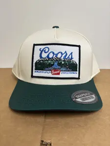 Coors Cream and Green Snapback Hat with Scenic Patch – Clean Outdoor Cap