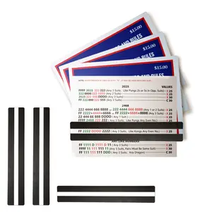 Mahjong Card 2025 Official 4PCS with Mahjong Card Line Finder 4PCS Combo, Mahjong Cards Valid Until April 2026, Large Print Style American Mahjong Card（Blue）