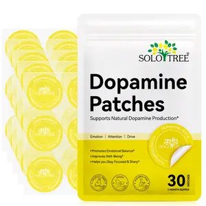 Solotree Dopamine Patch 30p, Plant-Based Formula, Gentle Release, Lightweight Breathable Material, Easy to Use, Suitable for Busy People