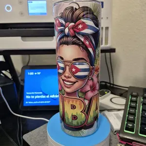 Termo de 20 oz para mujer cubana Drinkware Bottle Tumbler
