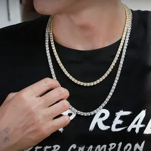 bling necklace - Tennis Chain - 5mm, Cubic Zirconia - Hip Hop, Everyday Wear - Men and Women -  Sparkling Bling, Stylish Statement - Shine Brighter, Live Bling