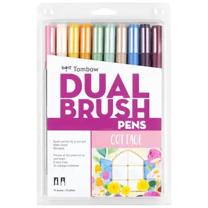 Tombow Dual Brush Pen Set of 10, Cottage