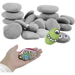 30 Smooth River Rocks for Painting, 1.2-3.5 inches, Crafts, Kindness & Garden Art