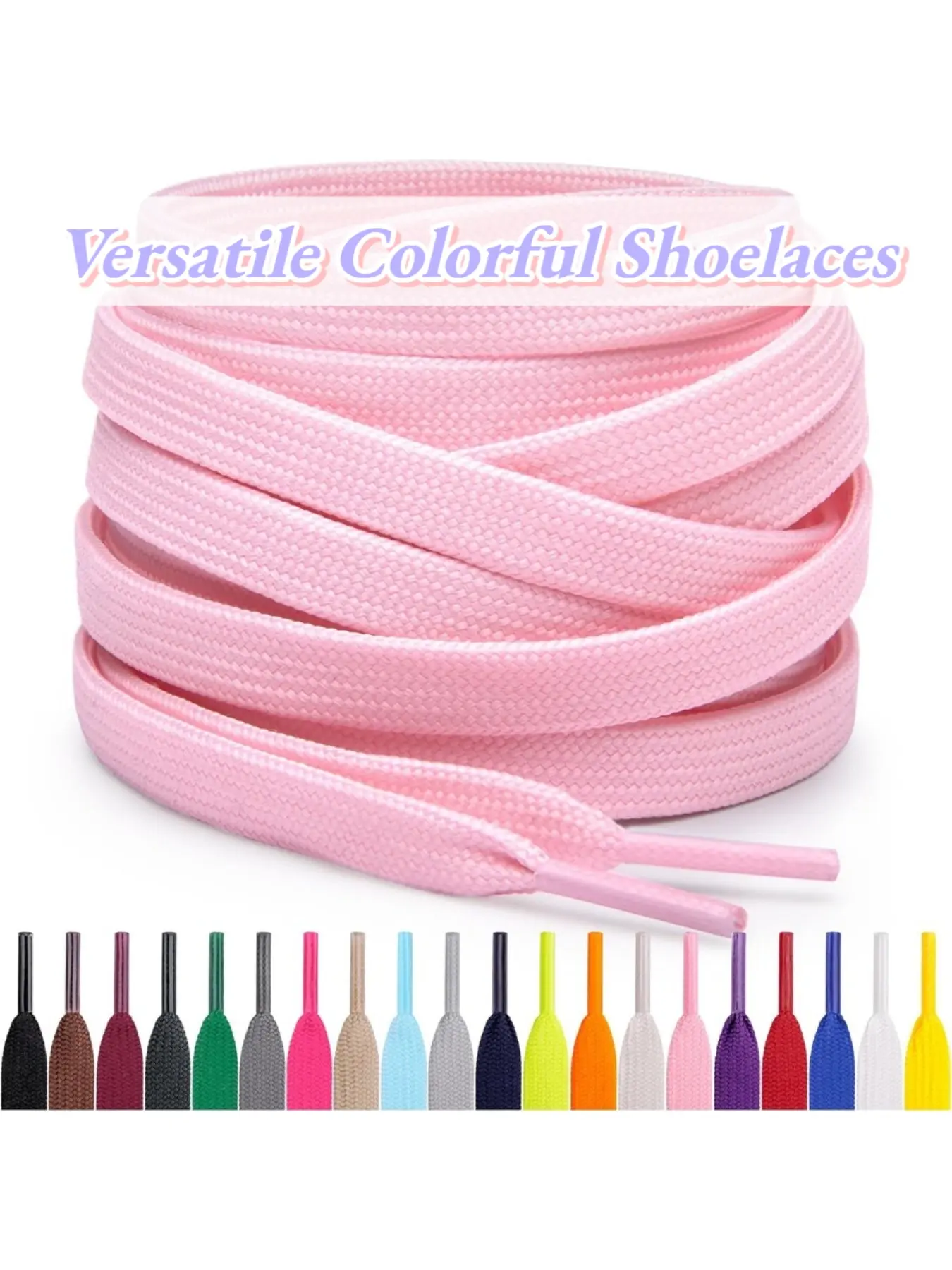 1 pair of shoelaces, sports shoes laces, Shoe Laces For Sneakers, shoe accessories, unisex laces, flat shoes laces, classic laces, solid color laces, Footwear Lace, Shoe Strings