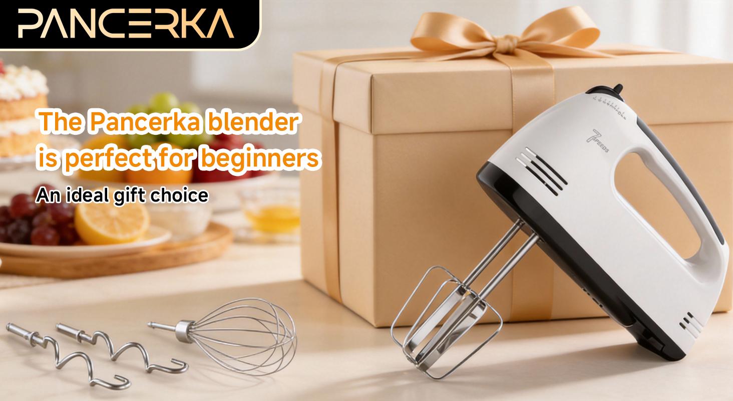 Hand Mixer, 7-Speed Electric Kitchen Mixer with 5 Stainless Steel Attachments, Electric Whisk for Kitchen Baking, Snap-On Storage Case