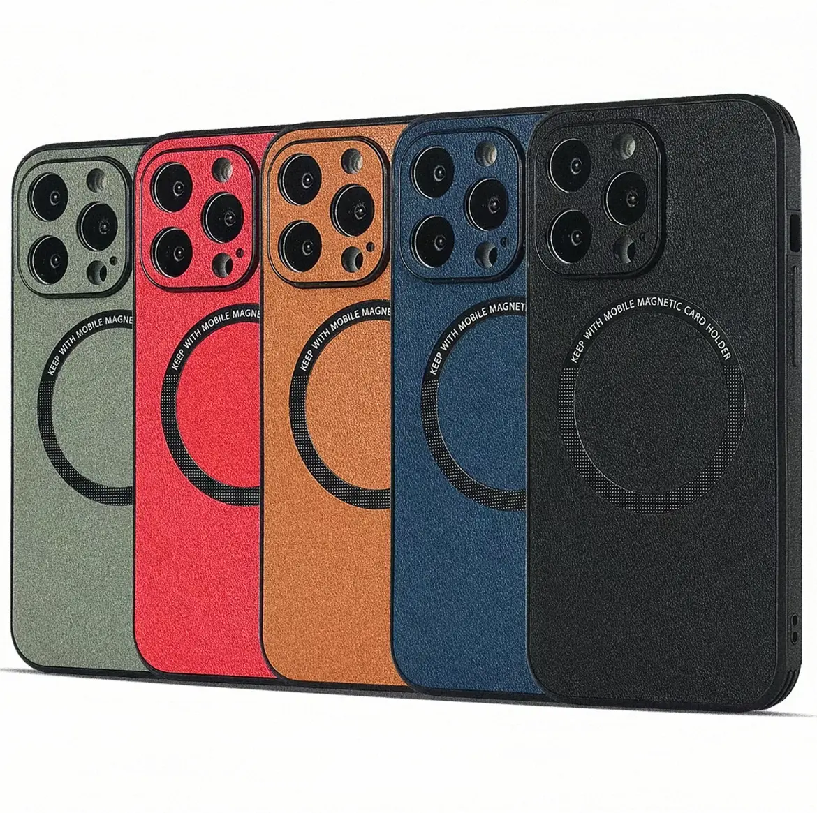 Luxury magnetic ultra-thin leather protective case, suitable for iPhone16 15 14 13 12 promaxplus, shockproof bumper mobile phone protective case