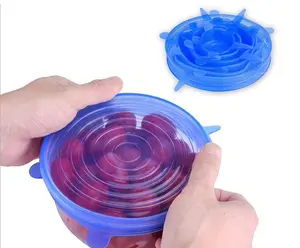 6PCS Stretch Silicone Bowl Covers – Reusable Food Storage Lids for Bowls, Cups, Fruits & Kitchen Containers