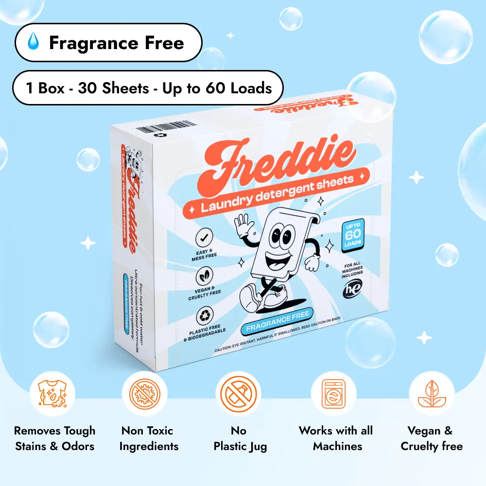 Freddie Fragrance Free Eco-Friendly Laundry Detergent Sheets (30-360 Day Supply, 30-360 Sheets)