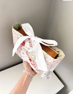 Rose Patchwork Quilted Bible Sleeve Bag with Bow Detail | Bible Cover