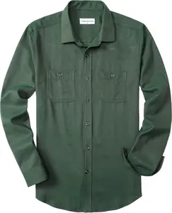 Men's Flannel Long Sleeve Button Down Shirt Jacket - Regular Fit Casual Shirt with Pockets for Men, Soft Cotton Plaid Flannel Shirts