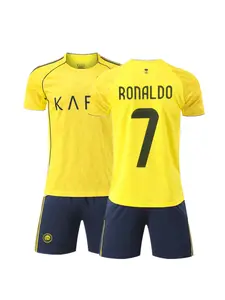 New Football Jersey Set, Ronaldo Fan Gear, Men's Sports, Short Sleeve Shirt and Shorts, Training and Match Wear, All Seasons
