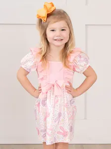 Bunnies & Daisies Ruffle Dress