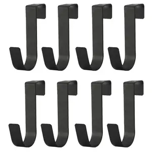 8 Pcs Cabinet Door Hooks, Classic Minimalist Style, Durable & Convenient, Ideal for Clothes, Christmas Wreaths, Home Decor, Kitchen Use