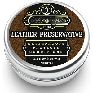 Ultimate Leather Conditioner and Protector (3.4 oz). Waterproofs, Restores, and Heals Your Shoes, Boots, Purses, Jackets, Couch, and Furniture. Setting The Standards Since 1976.