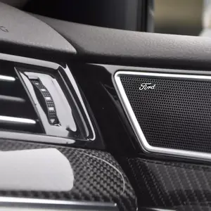 Ford Carbon Fiber Speaker Stickers, 2/4/8pcs Automotive Interior Decorative Trims for Focus/fiesta/mondeo/ranger/explorer, Ca Prop-65 Compliant