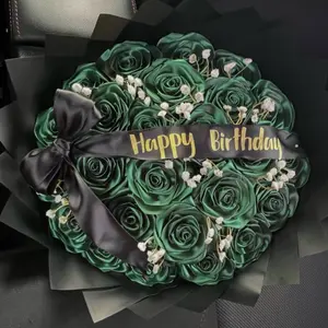 Eternal Bouquet - 25 Count Rose Flower Mother Day Bouquet with Customizable Color and Optional Decorative Elements - Gift