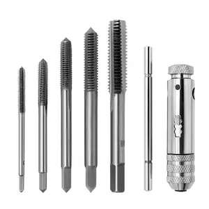 Adjustable T-Handle Ratcheting Tap Holder Wrench with Thread Tap Manual Tapping