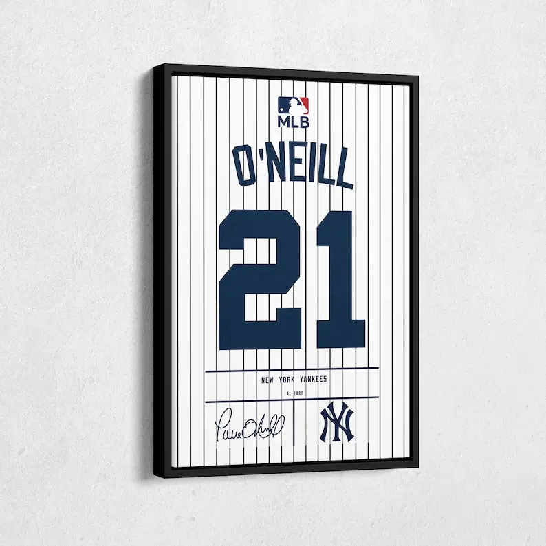 [Unframed] Paul O'Neill Jersey Art New York Yankees MLB Wall Art Home Decor Hand Made Poster Print