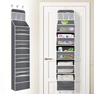 PVC Door-Hanging Organizer Storage Bag - 8-Compartment with 5 Large Pockets and 3 Mesh Pockets, Hangable Home Supply for Kids' Rooms, Bath, and Baby Items,summervibes