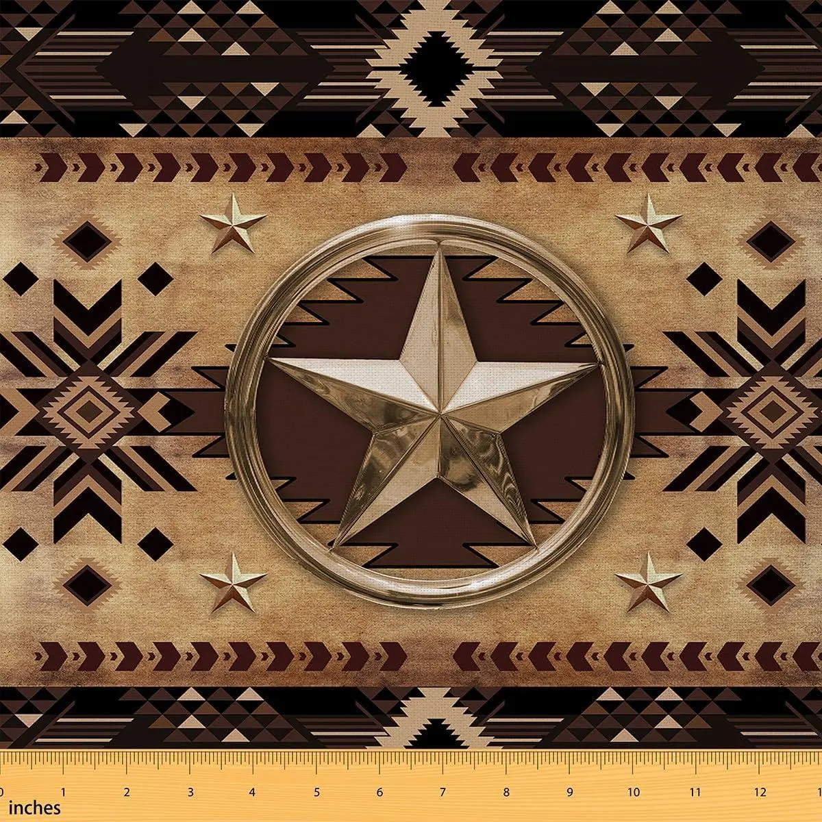 Star Fabric Boho Cowboy Fabric Aztec Upholstery Fabric Chairs Wild West Reupholstery Fabric Decor Soft Flannel