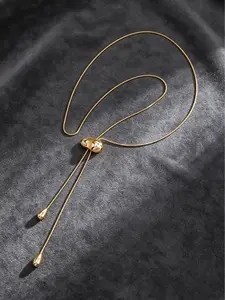 Boho Geometric Irregular Ccb Adjustable Length Fashion Long Necklace, Luxurious Casual Party Women's Versatile Metal Pendant Gift