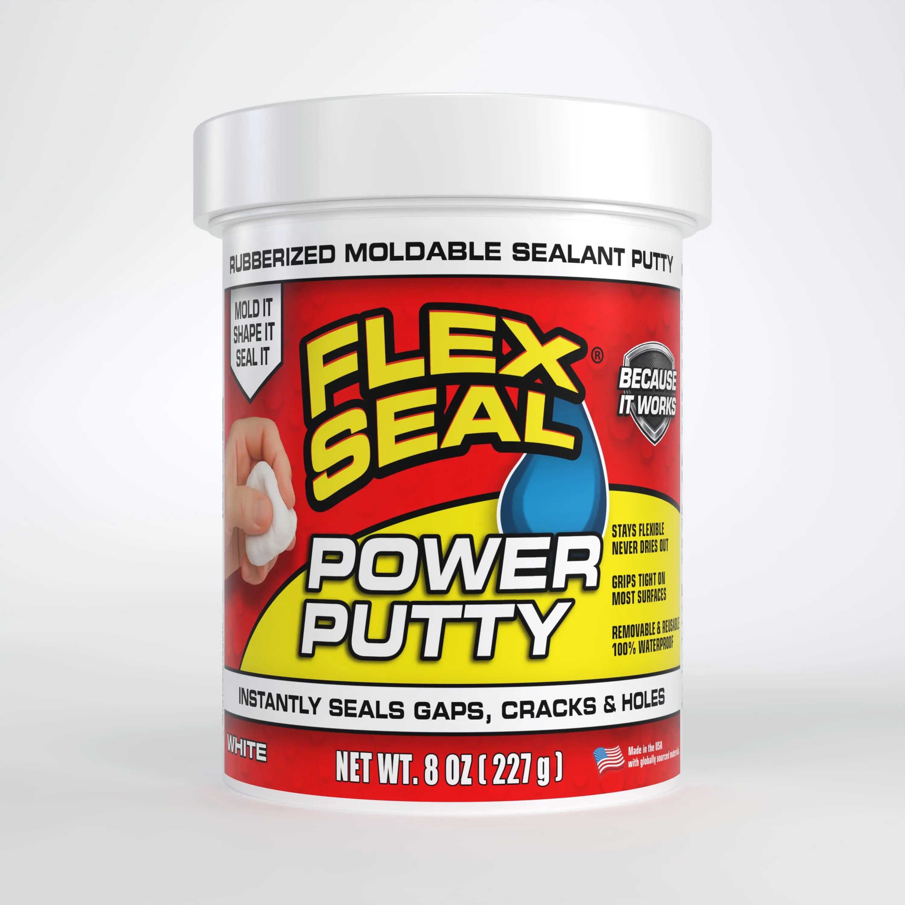 Flex Seal Power Putty -Moldable Sealant Putty that can be removed, repositioned, and reused!