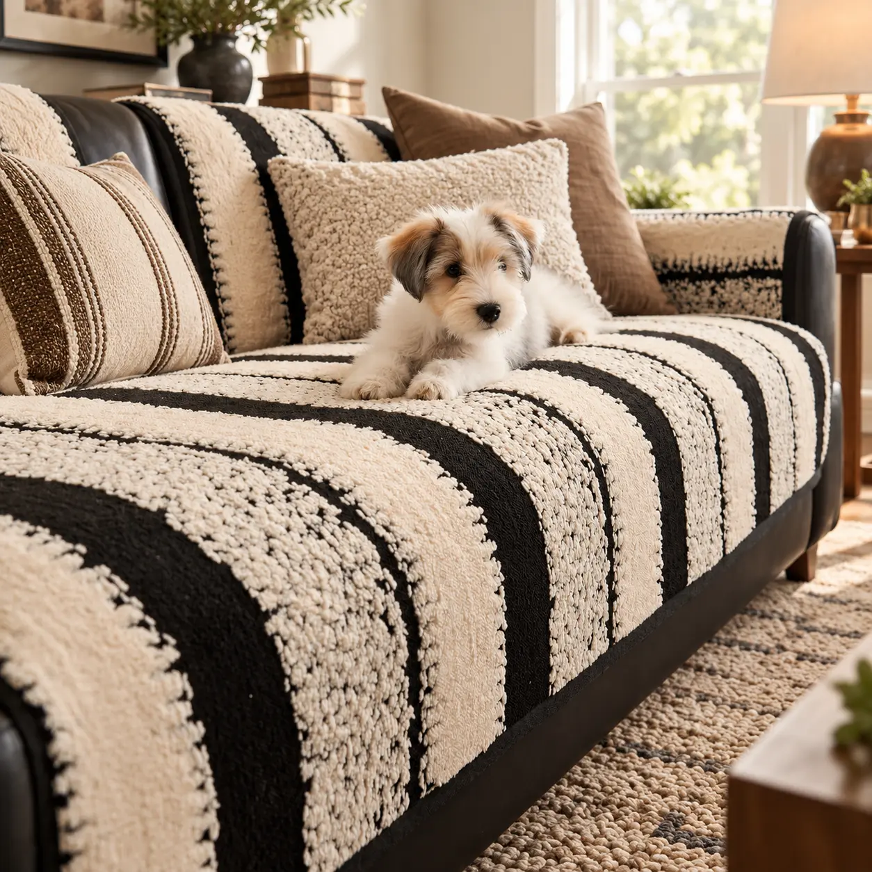 Raybee 1 count sofa cover 2-4 seat, Modern Anti-Slip Bench Cover, Machine Washable, Pet Friendly, Soft Comfortable Furniture Protector, Couch Towel Mat for Home, Living Room, Dormitory, Hotel