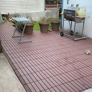 Interlocking Deck Tiles, Patio Flooring Tiles 44 PCS, 12"x12"x0.8", Waterproof, All Weather Use, Slip-Resistant, Easy Snap, Easy To Install, Easy To Clean, Ideal For Indoor, Outdoor, Balcony, Backyard, Porch, Poolside