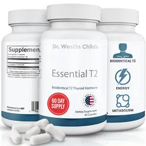 Dr. Westin Childs Essential T2 - T2 Thyroid Support Supplement with Bio-Identical 3,5 Diiodo-l-thyronine for Hypothyroidism, Hashimoto's, Thyroidectomy & Rai, Non GMO, 60 Day Supply