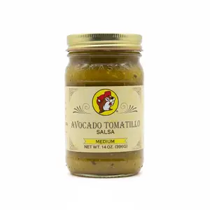 Buc-ee's Avocado Tomatillo Salsa - Medium Creamy & Tangy Salsa with Ripe Avocado Fresh Tomatillos & Jalapeño for Tacos Burritos or Dipping Chips - Flavor