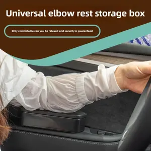 Car Left Right Armrest Door Storage Box Adjustable Height Elbow Rest Box Universal Armrest Armrest Pad Auto Door Organizer Box