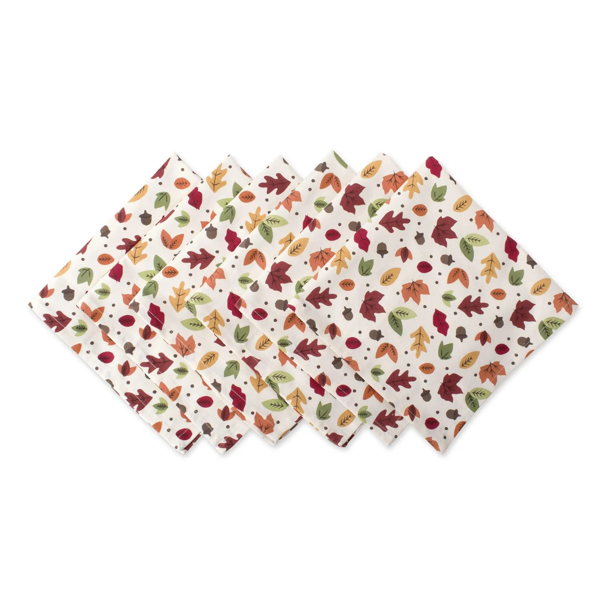 Design Imports Set of 6 Scattered Leaves PrintNapkins