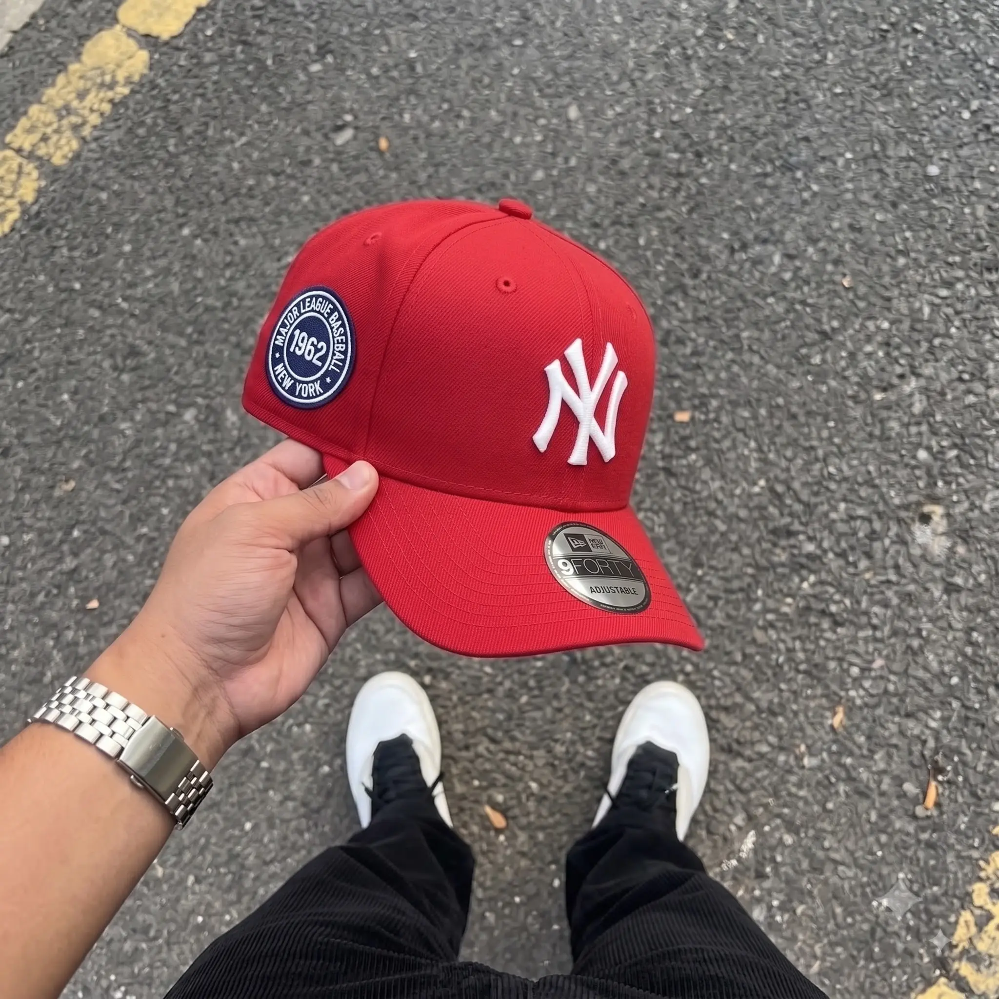 9FORTY MLB Baseball Cap – NY Yankees & LA Dodgers World Series Side Patch Hat, Adjustable Embroidered Baseball Cap for Men Women