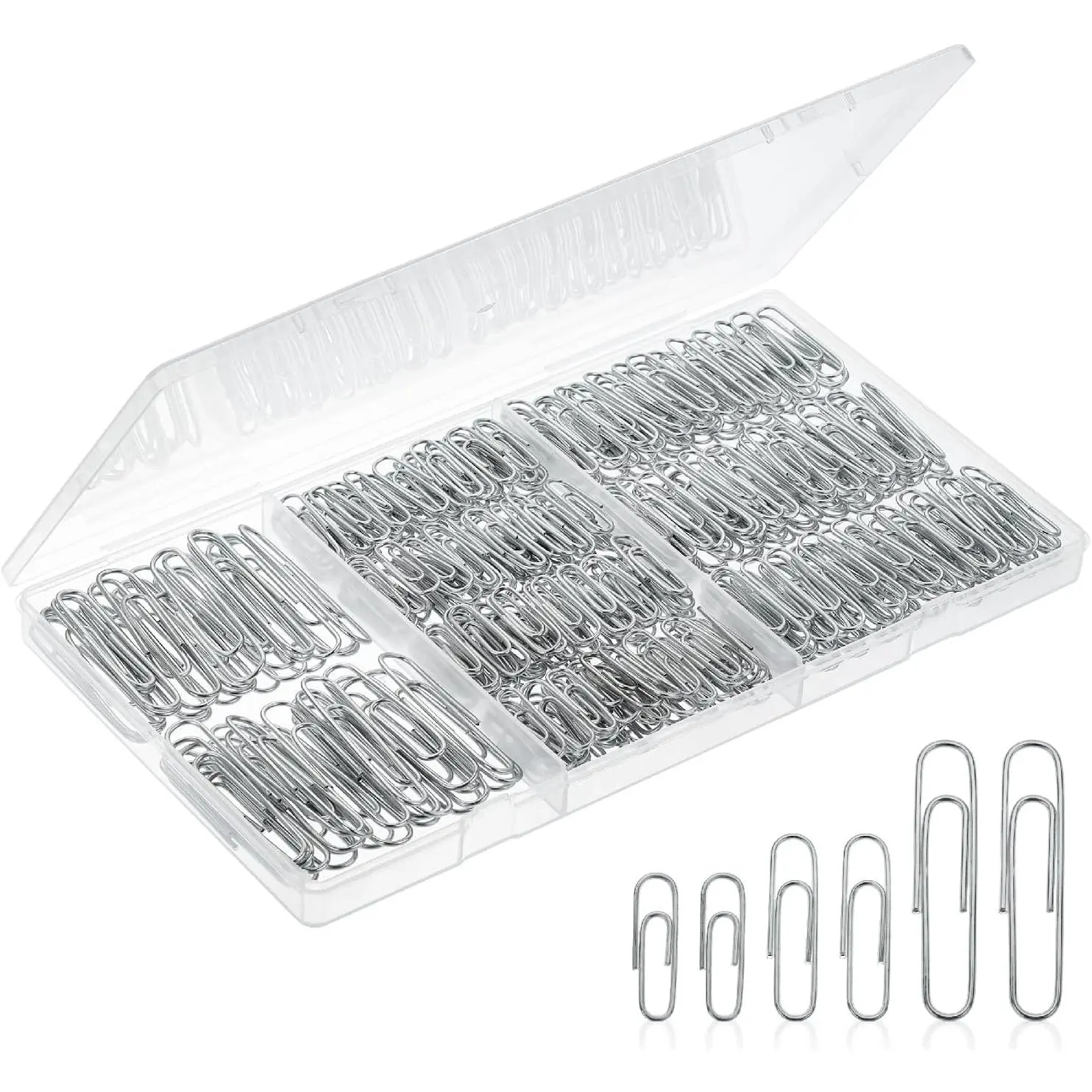 Paper Clips - 450 Pack Assorted Sizes, , Large & Small Paper Clips