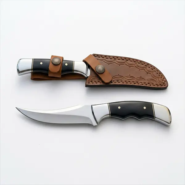 Mazedaze Multipurpose Fixed Blade Utility Tool - Stainless Steel Camping Knife with Ergo Grip, Leather Sheath, for Carving, Bushcrafting, Outdoor Tasks, Camping & Hiking Survival Gear, Camping Knives, Survival Hand Tool